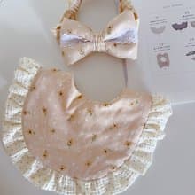 花漾晨曦 Blooming Dawn 荷葉圍兜髮帶 滿月禮盒 嬰兒禮盒 周歲禮