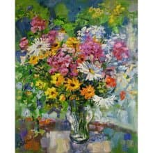 Sunny Bouquet Painting Flower Original Art Impressionism Artwork Floral Wall Art