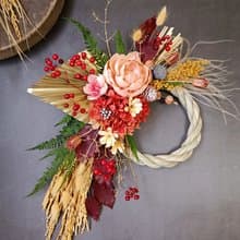 春節祈福注連繩永生花乾燥花乾燥果實喜事送禮開幕新居喬遷教師節