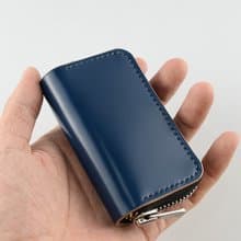 拉鏈車鑰匙包多車型通用迷你鑰匙收納包多功能零錢包馬臀皮手作
