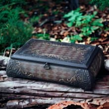 Gift for Him Wooden Watch Box Goth Decor Personalized Custom watch box