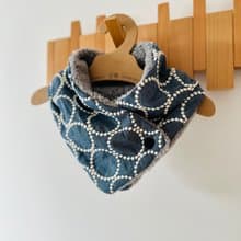 英國手工縫製 保暖圍巾圍脖頸巾 可愛碎花刺繡