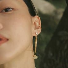 vingtsix 兩道冰心/925耳針 耳夾 樹脂 夾式耳環 珍珠 婚禮耳環