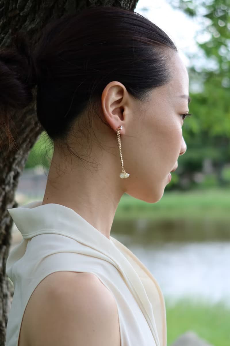 vingtsix 兩道冰心/925耳針 耳夾 樹脂 夾式耳環 珍珠 婚禮耳環