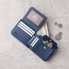 翻蓋證件零錢袋短夾 Coin Wallet / 藍色 Navy