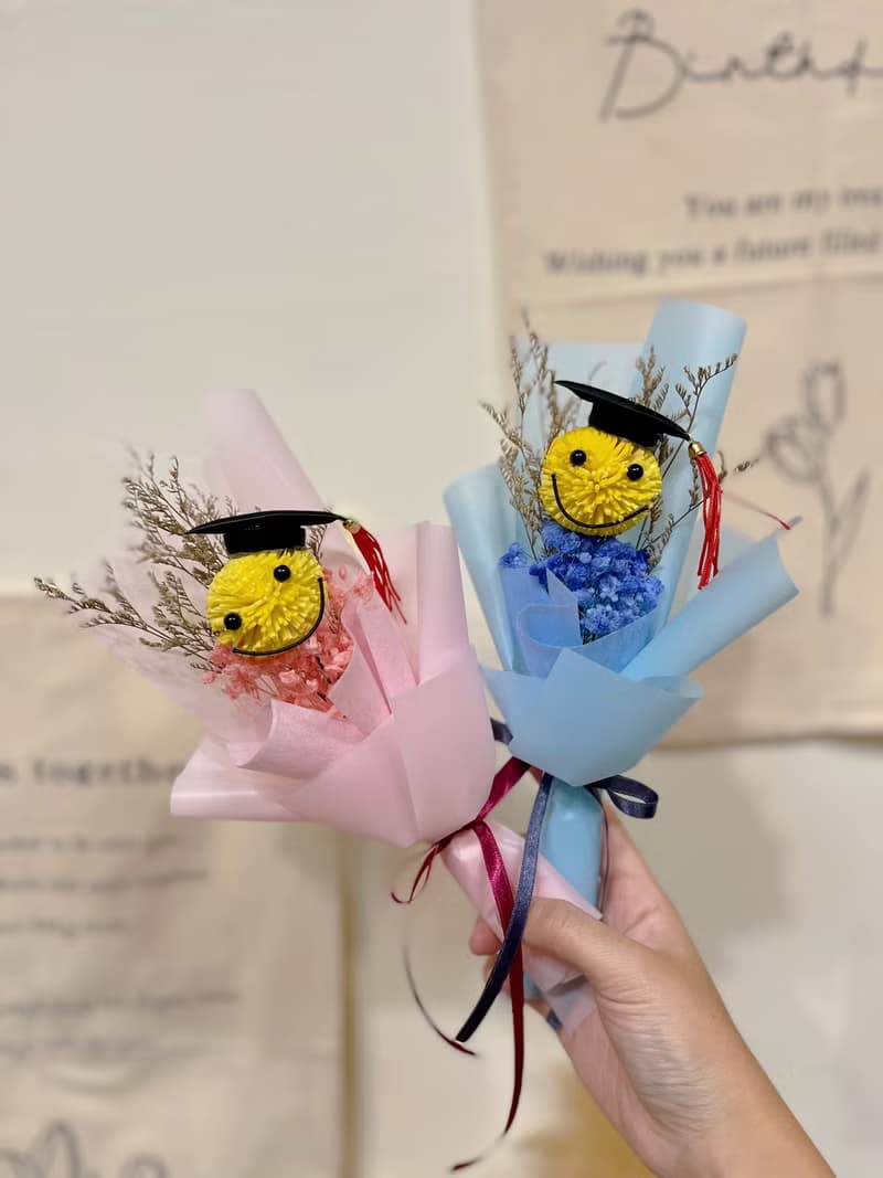 乒乓菊微笑花束 畢業花束 索拉乒乓菊花束 單隻花束