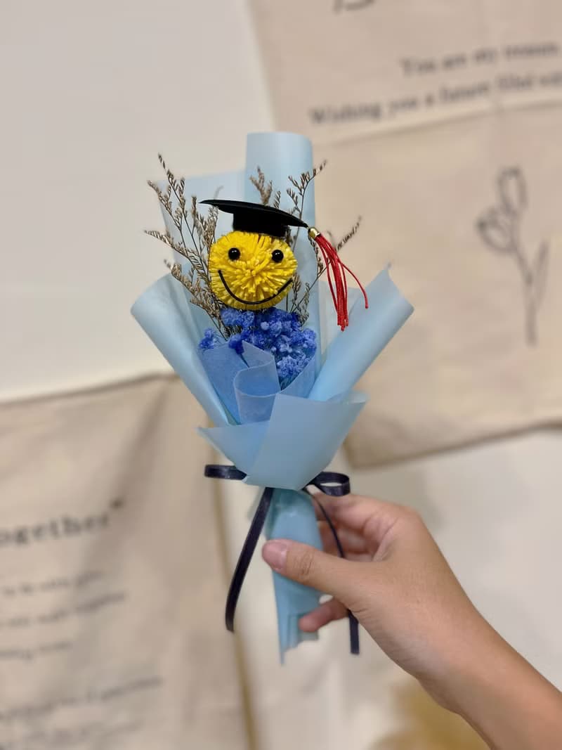 乒乓菊微笑花束 畢業花束 索拉乒乓菊花束 單隻花束