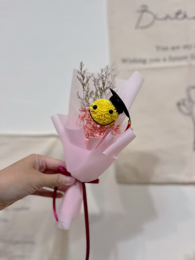 乒乓菊微笑花束 畢業花束 索拉乒乓菊花束 單隻花束