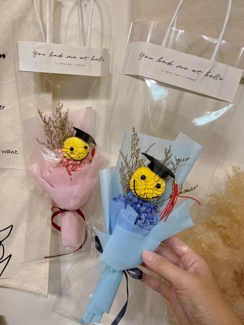 乒乓菊微笑花束 畢業花束 索拉乒乓菊花束 單隻花束
