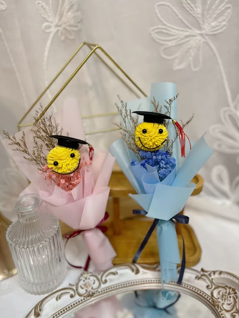 乒乓菊微笑花束 畢業花束 索拉乒乓菊花束 單隻花束