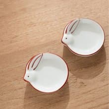 【結婚禮物】白兔筷架 /賞美堂/2件組