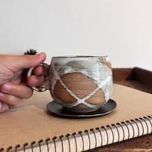 流白 咖啡杯 圓 二零零 | 陶器皿
