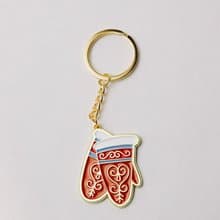 雅库特西伯利亚手套钥匙扣 搪瓷冬日饰品