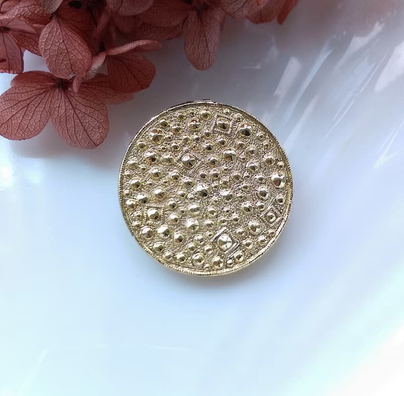 【西洋古董飾品】小巧 淡金 典雅 圍巾夾 絲巾扣 絲巾夾