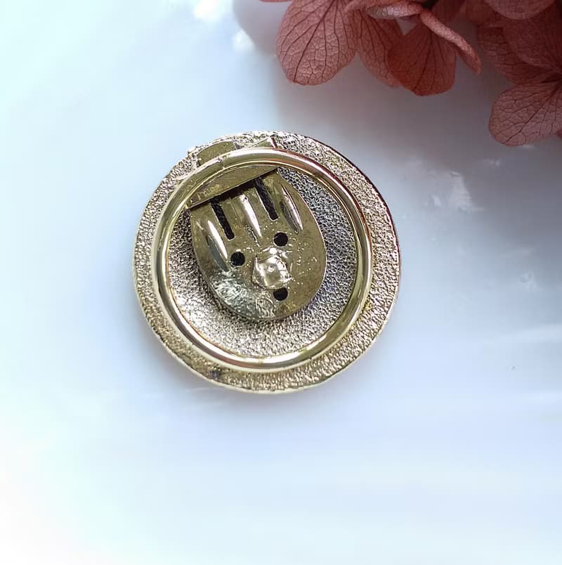 【西洋古董飾品】小巧 淡金 典雅 圍巾夾 絲巾扣 絲巾夾