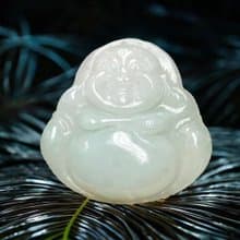 淡綠翡翠彌勒佛 | 天然緬甸玉A貨翡翠 | 送禮