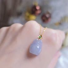 強力招財聚寶盆•貴人•桃花|純18k金冰粉紫吊墜|緬甸A貨翡翠