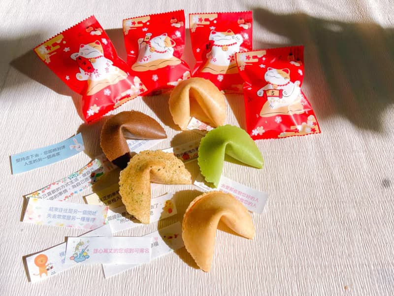 情人禮物 新年禮盒 幸運餅乾混合款口味 招財貓 幸運籤餅喜氣