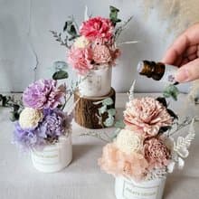 海藏設計|乾燥康乃馨花禮+3ml精油擴香組 母親節禮物