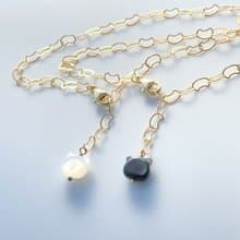 14kgf 貓咪手鍊 附貓咪貝殼吊飾 (黑蝶貝 或 白蝶貝)