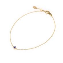 9月誕生石 K10 バイオレットブルーサファイアの一粒ブレスレット ~Petela~ (K18 変更可能)