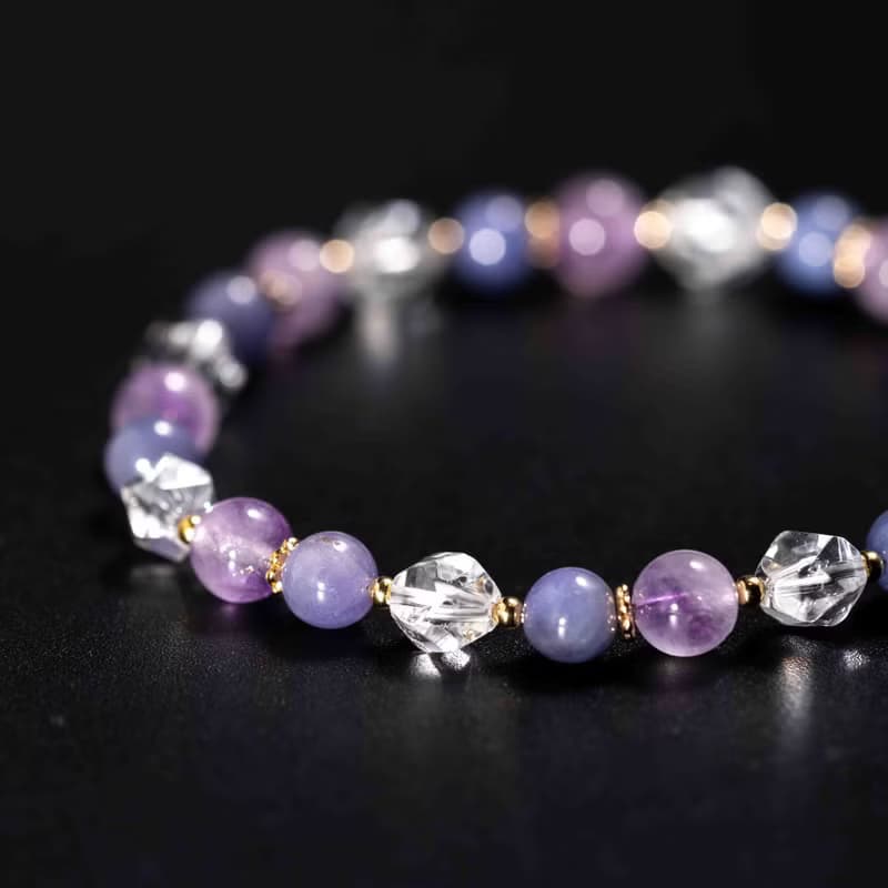 坦桑石薰衣草紫水晶手鍊 | 天然水晶手鍊禮物