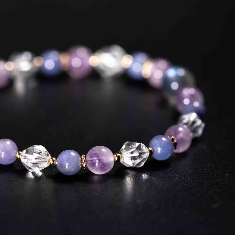 坦桑石薰衣草紫水晶手鍊 | 天然水晶手鍊禮物