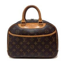 本物 Louis Vuitton ルイヴィトン トゥルーヴィル ハンドバッグ モノグラム PVC レザー M42228 中古