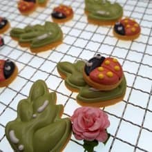 【溫蒂泡芙】造型糖霜餅乾-樹葉瓢蟲1+1款