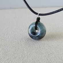 【金剛結】本命年【平安如意】冰烏雞翡翠韓國蠟線項鍊*Hev19招財