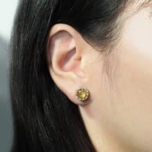 金絲縷 | 髮晶/金髮晶 / 水晶耳環 / 單件款 | 天然復古寶石耳環