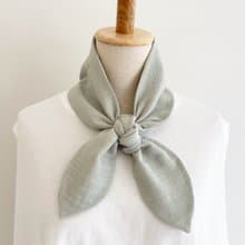 オールシーズン ターバン　スカーフ　アイマスク　万能アイテム　日本製上質コットン素材　ネッククーラー　クールスカーフ　ヘアバンド　自然素材　ミントグリーン