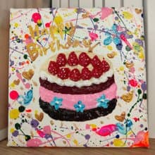 生日禮物 浮雕蛋糕無框畫/壓克力畫/掛畫 擺飾