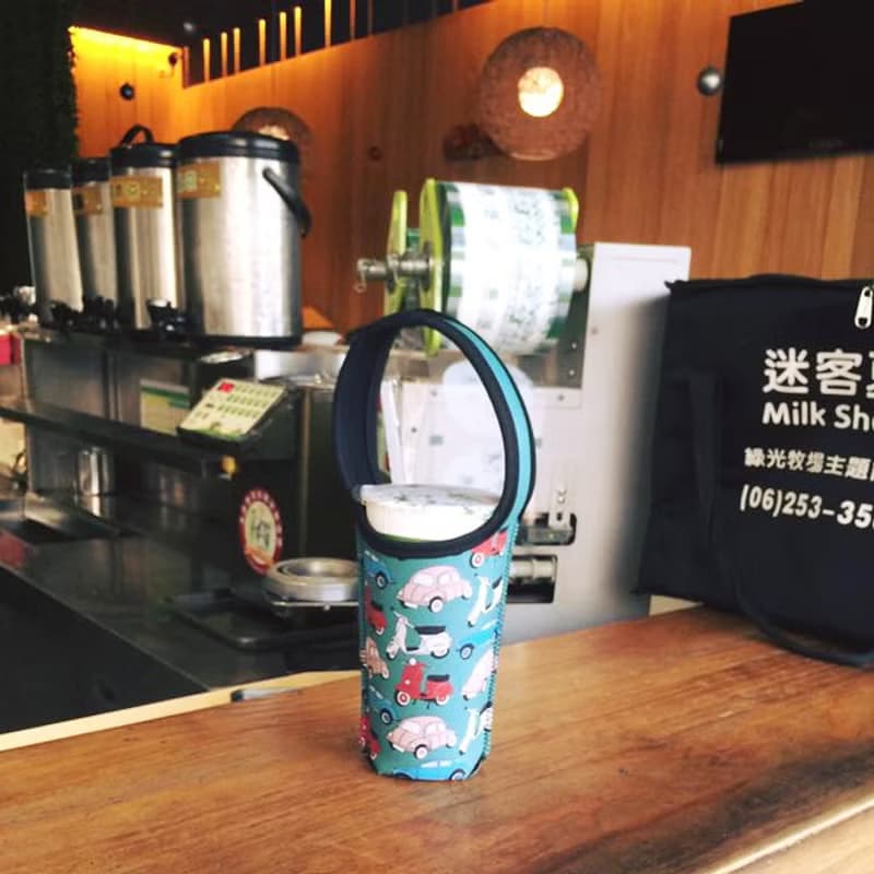 BLR 環保 飲料提袋 保冷保溫 防碰撞 黑白千鳥 Ti 94