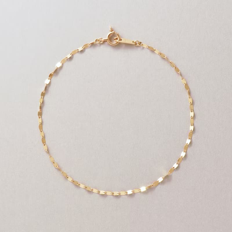 10K 閃閃發光花瓣鏈手鍊 (玫瑰金)