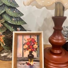 意樹學院—原創油畫相框 窗邊花束