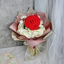 浪漫玫瑰鉤織花束 情人節 畢業禮物 母親節 生日禮物  CRFB004