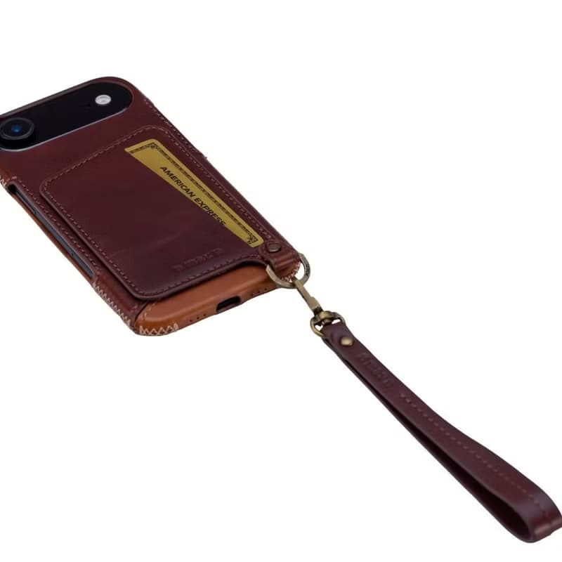 iPhone 17 Air 經典系列-磁吸站立卡袋手機皮套-巧克力