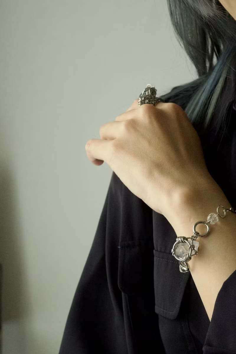 藍線石不銹鋼手鍊 混搭藍晶石白水晶