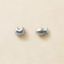 【Second Earrings】 鉑金貓&魚耳環