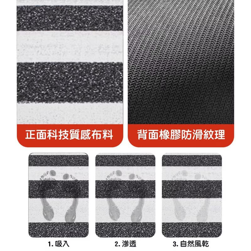 QIDINA 50*80創意交換禮物加大台灣獨家設計款硅藻土吸水快乾軟地