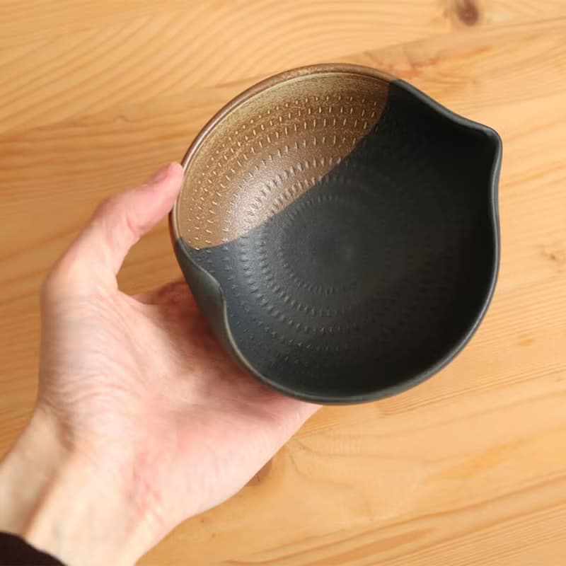 小石原燒雙色小碗 森木窯 12.5cm 森山健二 陶器 餐具