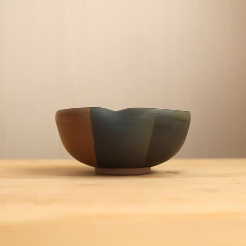 小石原燒雙色小碗 森木窯 12.5cm 森山健二 陶器 餐具