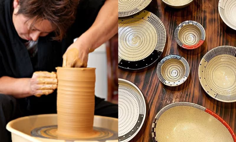 小石原燒雙色小碗 森木窯 12.5cm 森山健二 陶器 餐具