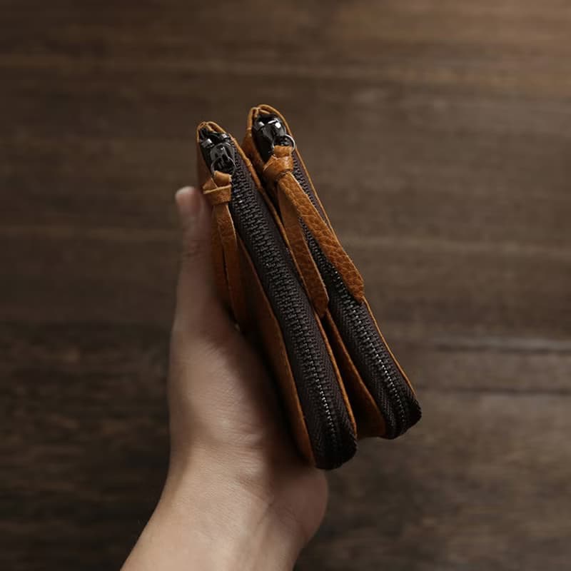 男女錢包短款 真皮豎款零錢包 日常錢包