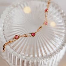 防小人 x 太陽石 珍珠 橙石榴石 琉璃【星夜裡的人 • 極光】手鍊