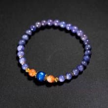 坦桑石太陽石14k鍍金手鍊 | 天然水晶手鍊禮物