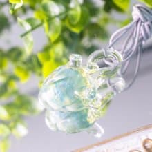 玻璃心臟頸鍊(精靈色)