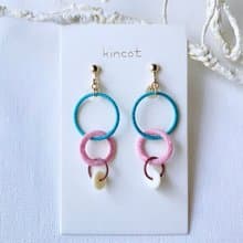 コネクト ピアス・イヤリング【ブルーグリーン】