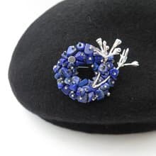 【母親節禮物】COLE COOL和風精緻高雅天然青金石胸針母親節禮物